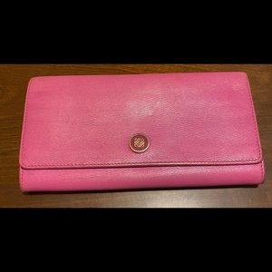 Loewe pink leather wallet